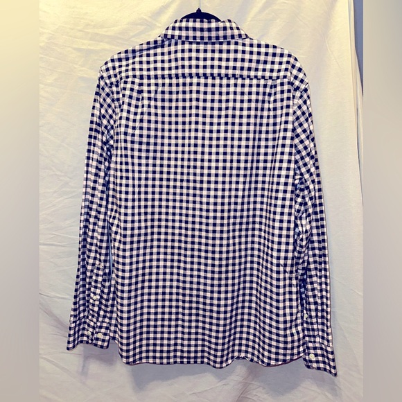 Navy/Pastel Pink Long Sleeve Button Up - Picture 4 of 7